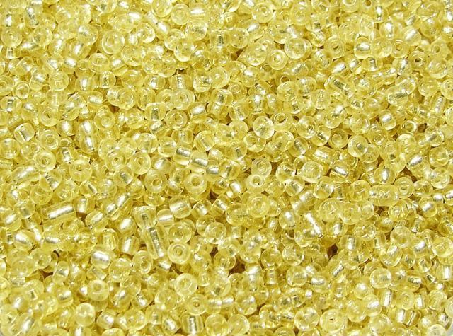 Glaspärlor - Seedbeads - Ljus Guld silverlined