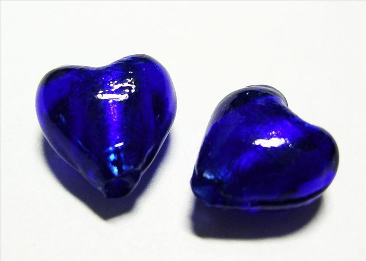 Silverfoil - Hjärta - Blå - 10st