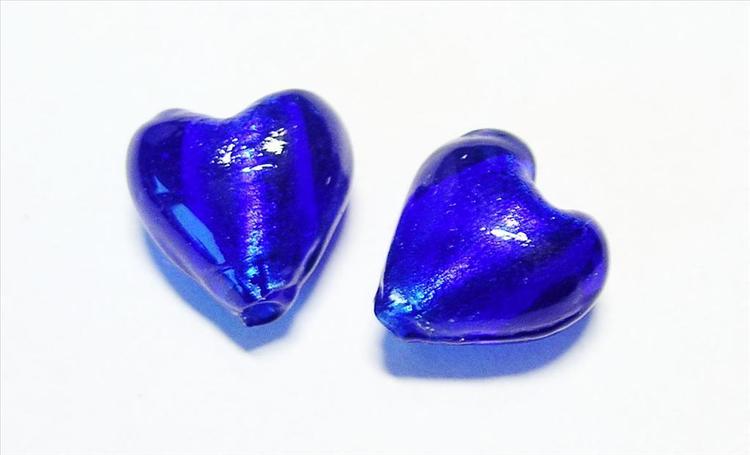 Silverfoil - Hjärta - Blå - 10st