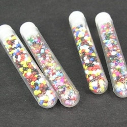Glaspärlor - Seedbeads - Mix pastell/neon - 450st