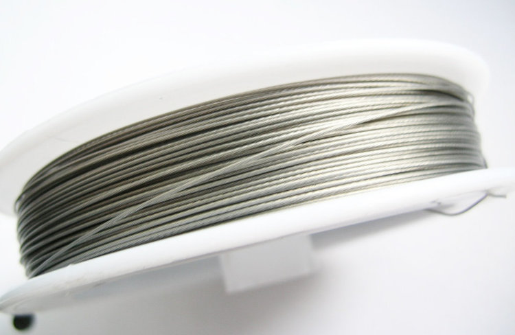 Plastad - Wire - 0,45mm - Silver stålgrå - 100m