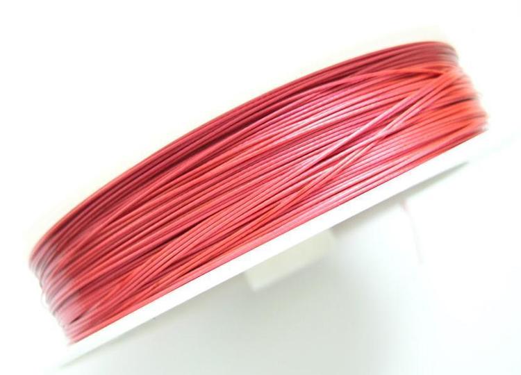 Plastad - Wire - 0,45mm - Light Red - 100m