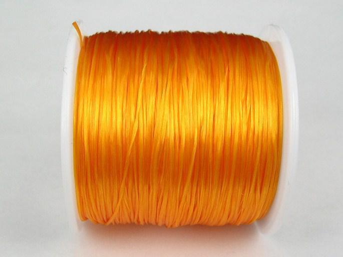 Elastisk tråd - Flat - Guldigt orange - 1st rulle 70m
