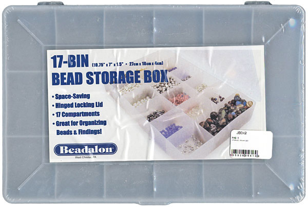 Beadalon - Förvaringsbox - Transparent - 17fack - 18 x 27cm