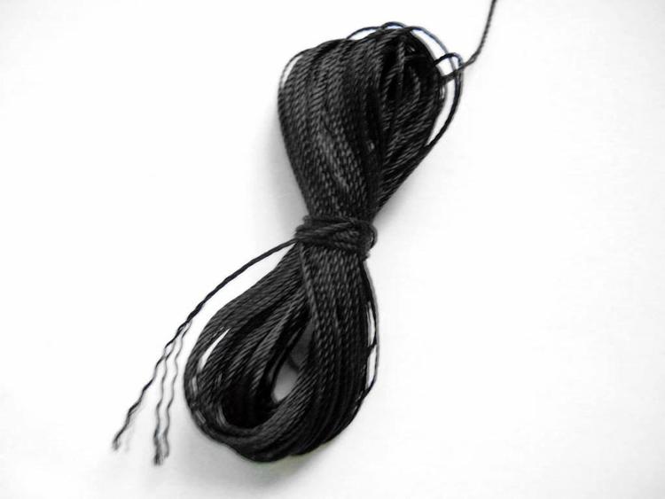 Pärltråd nylon - Svart - 10m