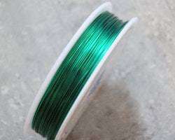 Koppartråd - 0,4mm - Grön - 1rulle ca 25m