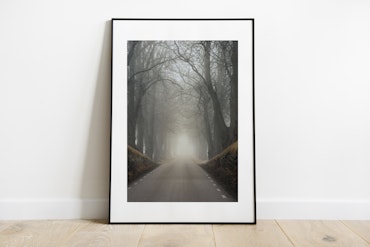 Foggy road Print