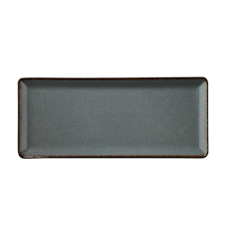 Blocho Pearl Tan Tallrik flat 35X15cm gråblå, 6 st/frp