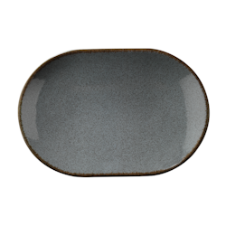 Blocho Pearl Colorx Tallrik halvdjup oval 28cm gråblå, 6 st/frp