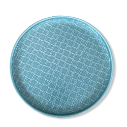 Blocho Marrakech Tallrik flat rund med relieff turkos 26cm, 6 st/frp