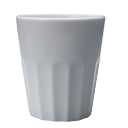 Blocho Hel Mugg utan öra räfflad vit 25cl, 36 st/frp