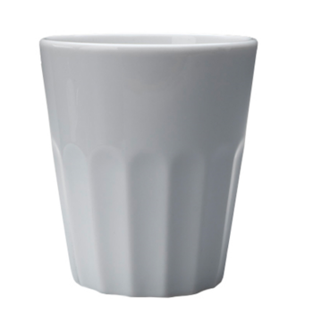 Blocho Hel Mugg utan öra räfflad vit 25cl, 36 st/frp