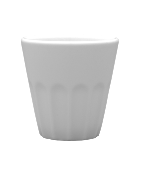 Blocho Hel Mugg utan öra räfflad vit 9cl, 36 st/frp