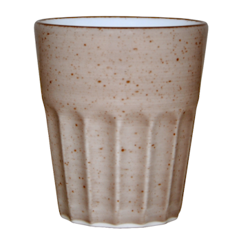 Blocho Hel Mugg utan öra räfflad beige 25cl, 36 st/frp