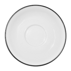 Blocho Nana Kaffefat vitt med svart rand 17cm, 6 st/frp