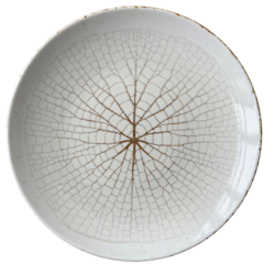 Blocho Hotel Tallrik flat rund 23 cm med dekor av löv 3, 12 st/frp