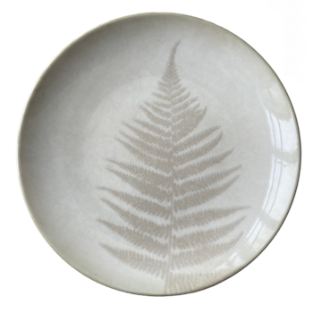 Blocho Hotel Tallrik flat rund 28 cm med dekor av ormbunke, 6 st/frp