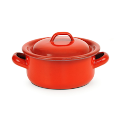 Gryta mini emaljerat stål D100mm H60mm, 1 st/frp FRANKHUGO