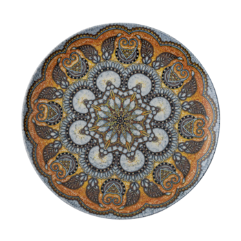 Tallrik flat rund Mandala B 27,5cm, 4 st/frp FRANKHUGO