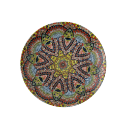 Tallrik flat rund Mandala C 20cm, 4 st/frp FRANKHUGO