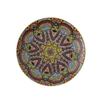 Tallrik flat rund Mandala C 20cm, 4 st/frp FRANKHUGO
