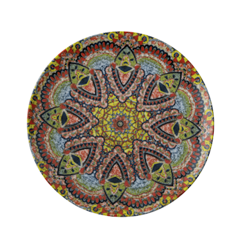 Tallrik flat rund Mandala C 27,5cm, 4 st/frp FRANKHUGO