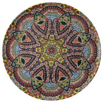 Tallrik flat rund Mandala C 32cm, 4 st/frp FRANKHUGO