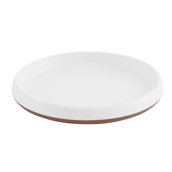 Tallrik 19 cm H 2 cm Melamin Gourmet White Two-Tone, 1st/frp FRANKHUGO