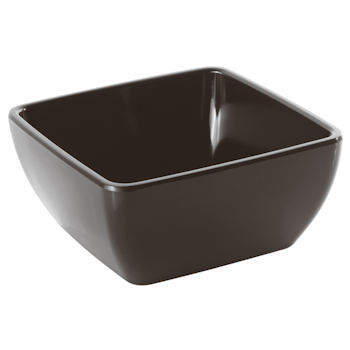 Skål kvadratisk 19 cm Black Melamin, 1st/frp FRANKHUGO