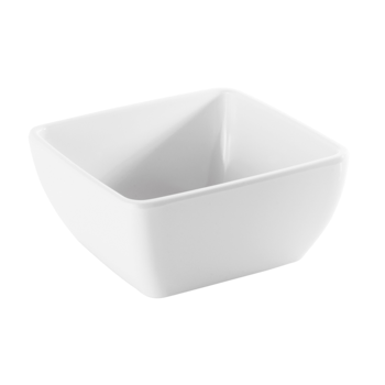 Skål kvadratisk 12,5 cm White Melamin, 1st/frp FRANKHUGO