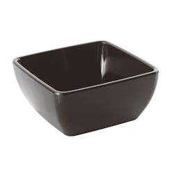 Skål kvadratisk 12,5 cm Black Melamin, 1st/frp FRANKHUGO