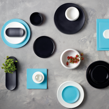 Tallrik oval 40x10 H 3 cm Melamin Gourmet Black, 1st/frp FRANKHUGO