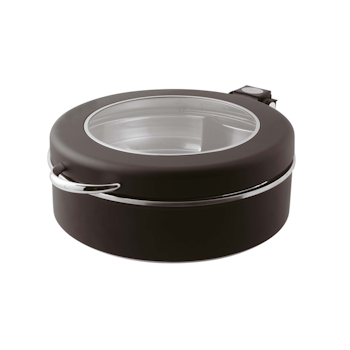 Chafing Dish induktion D 30cm svart med glaslock, 1st/frp FRANKHUGO