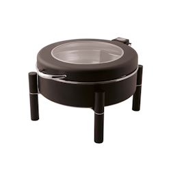 Chafing Dish induktion D 30cm svart med glaslock, 1st/frp FRANKHUGO