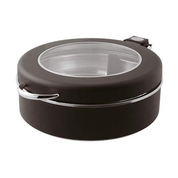 Chafing Dish induktion D 36cm svart med glaslock, 1st/frp FRANKHUGO