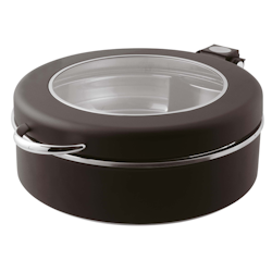 Chafing Dish induktion D 40cm svart med glaslock, 1st/frp FRANKHUGO