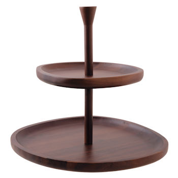 Serveringsfat 2-vånings D 18-26,5cm H 25,5cm trä, 1st/frp FRANKHUGO