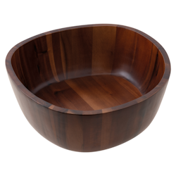 Skål D 33cm H 12cm trä, 1st/frp FRANKHUGO