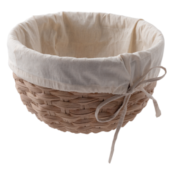 Skål D 30cm H 18cm konstrotting linnetygfodrad, 1st/frp FRANKHUGO