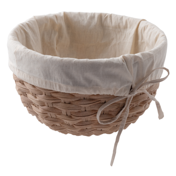 Skål D 30cm H 18cm konstrotting linnetygfodrad, 1st/frp FRANKHUGO