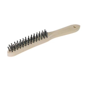 Grillborste trä med metallborst 27cm, 1 st/frp FRANKHUGO