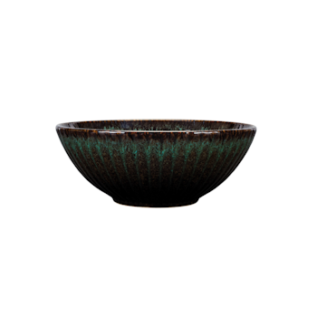Blocho Daisy Skål rund 50cl 17cm med grönsvart dekor samt relieff, 6 st/frp
