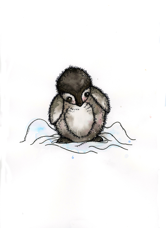 Print Baby animals - Pingvinen Winter
