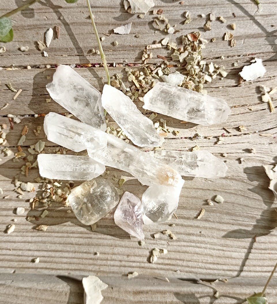 Bergskristall Spets Naturlig Liten