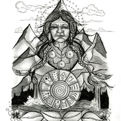Print Patcha Mama - Jordens Gudinna
