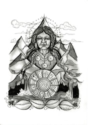 Print Patcha Mama - Jordens Gudinna