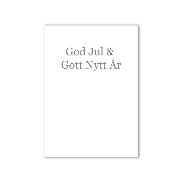 Dubbelt Julkort med kuvert - Domherre i snö