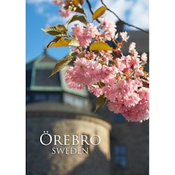 Vykort - Örebro slott med blommor