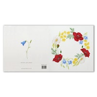Dubbelt tecknat kort - Blomsterkrans