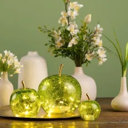 Glas Äpple med 20 ledljus